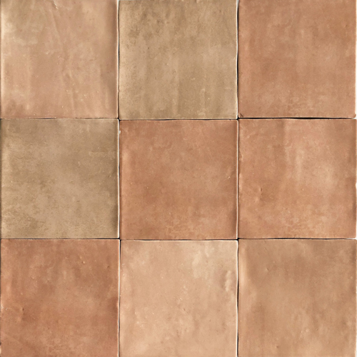 Close up of a terracotta tiled surface